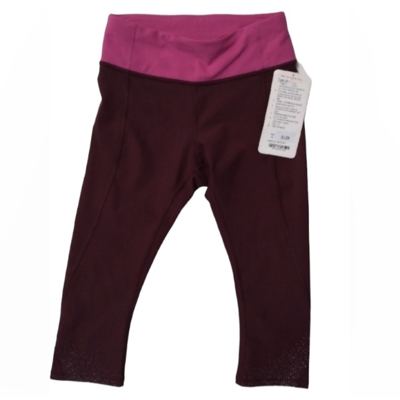 Lululemon Tight Stuff Crop Bordeaux Raspberry Size 4 - Picture 3 of 9